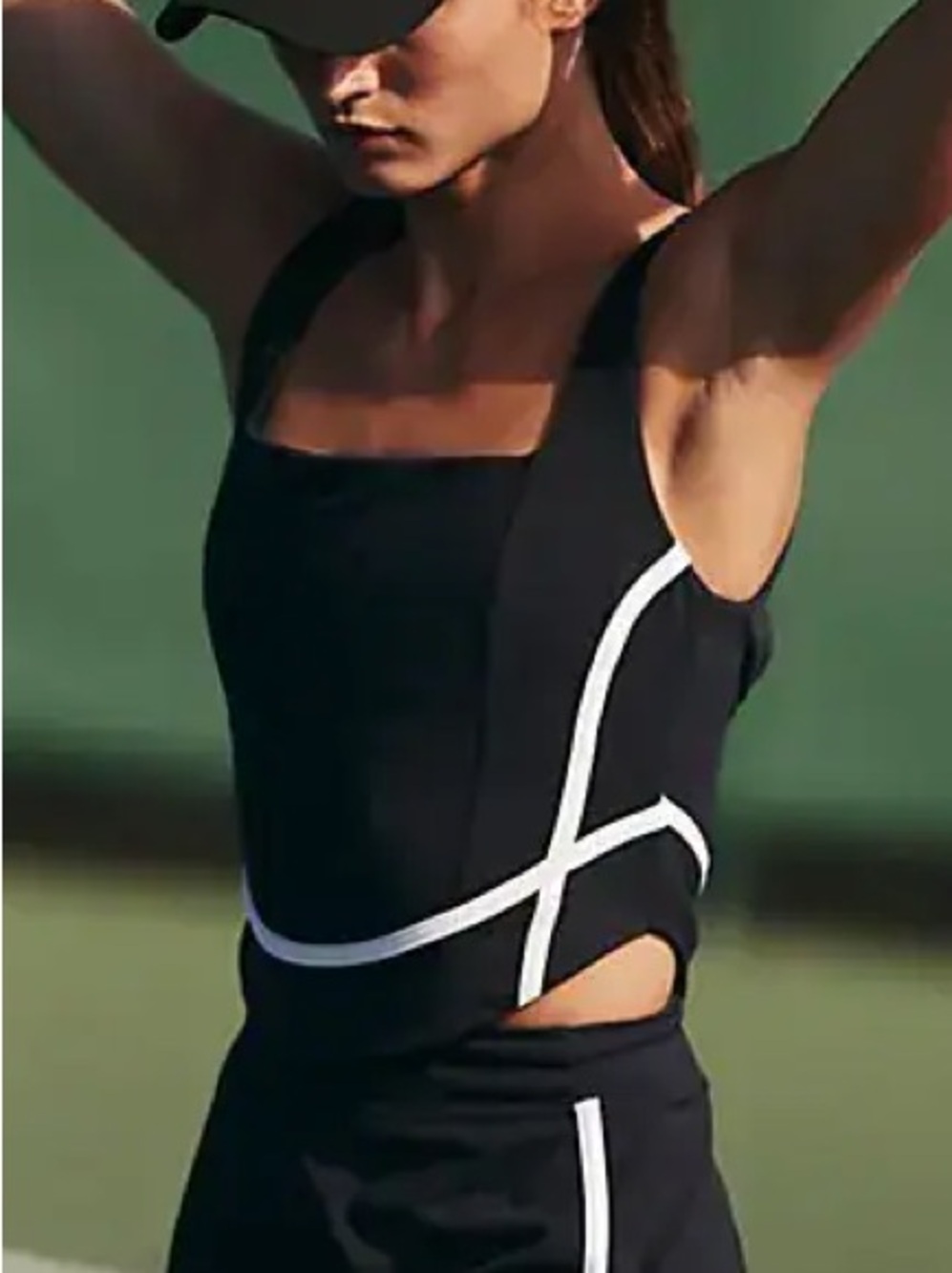 Free People Never Better Volley Tank Top Sports Bra FP Movement Black XS NWT NEW